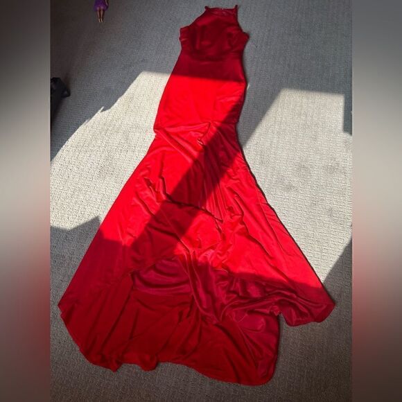 JJs House Red High Low Maxi Dress - Picture 1 of 12